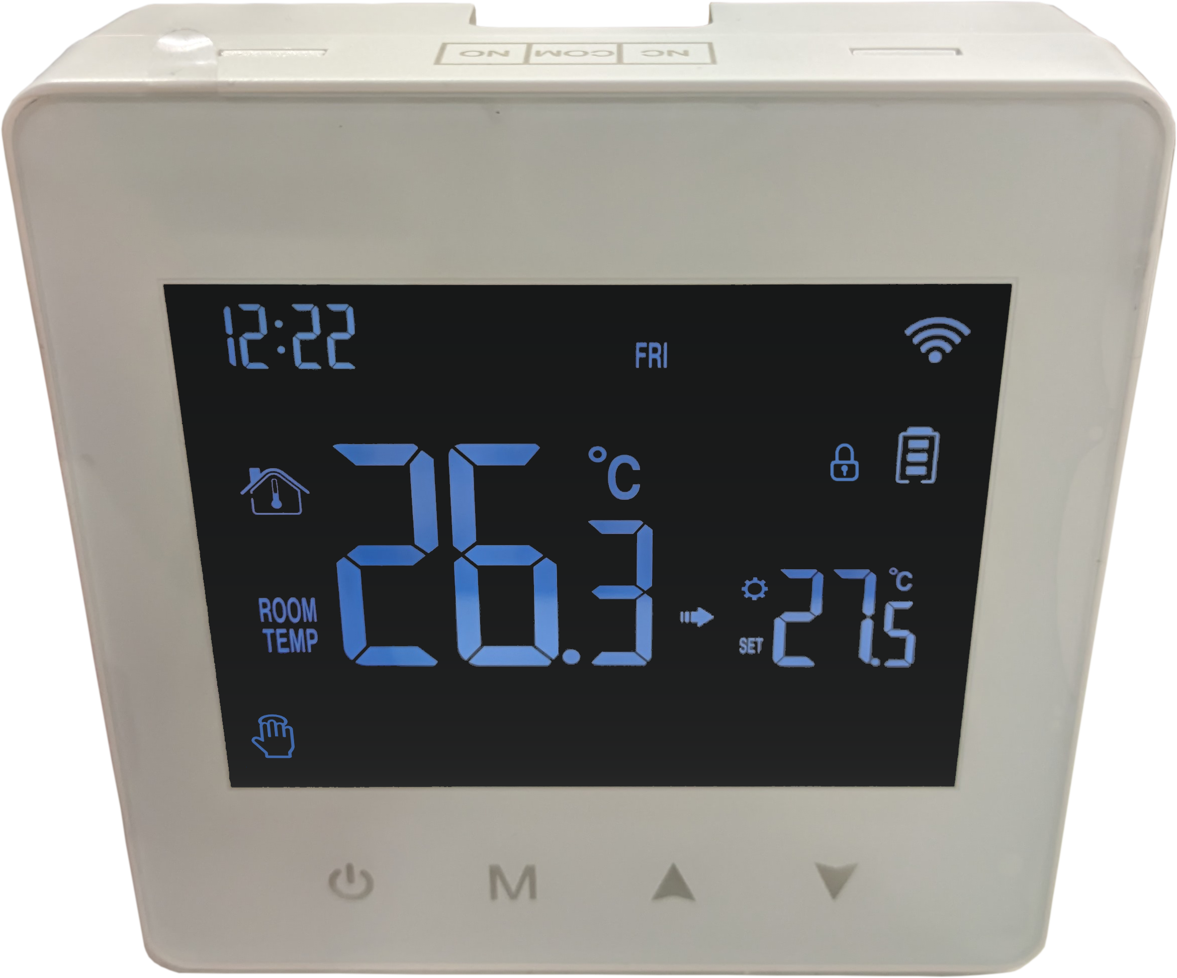Thermostat connecté Sedea - Voyants - Verrouillage enfant.png