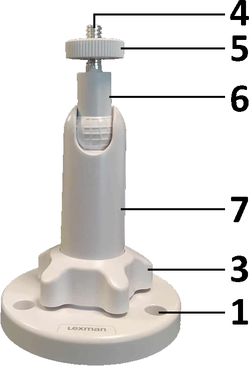 Caméra solaire connectée Lexman - Vue du produit - Panneau solaire - Socle 04.gif