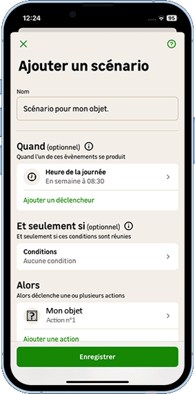 iOS - Enregistrer le scénario (Déclencheur horaire).gif