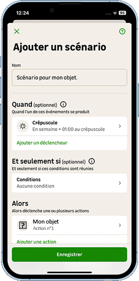 iOS - Enregistrer le scénario (Déclencheur soleil).gif