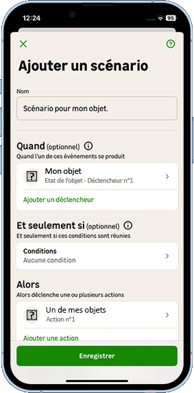 iOS - Enregistrer le scénario (Déclencheur objet).gif