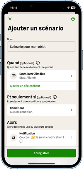 iOS - Enregistrer le scénario (Déclencheur objet - Notification).gif
