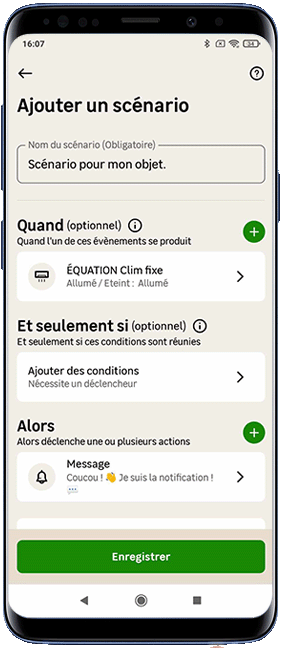 Android - Sauvegarder le scénario (Déclencheur objet - Notification).gif