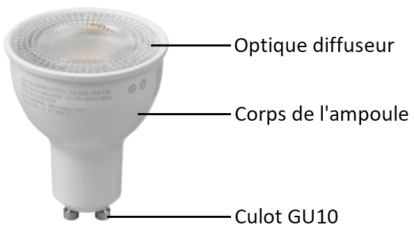 Essentiel b Ampoule blancs GU10 Réflecteur + Bluetooth - Vue du produit.png