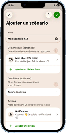 iOS - Enregistrer le scénario (Déclencheur objet - Notification).gif