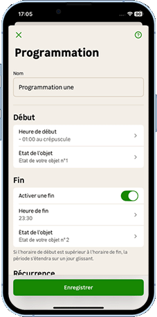 iOS - Ajouter une programmation - Configurer la fin - Configuer l'état d'un radiateur.gif