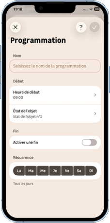iOS - Ajouter une programmation - Configurer le début - Mettre un nom.gif