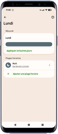 Chauffages - Création d'un planning - Horaire - Lundi - 00h00 - Sauvegarder.gif