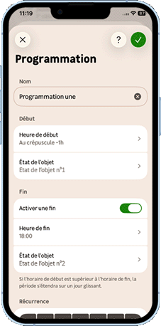 iOS - Ajouter une programmation - Configurer la fin - Configurer l'heure.gif