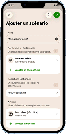 iOS - Enregistrer le scénario (Déclencheur horaire).gif