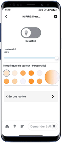 Aruba - Comment fonctionne mon objet avec Alexa - Fonction N2 objet dans Alexa (Lumière).gif