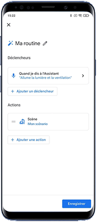 Aruba - Comment fonctionne mon objet avec Google Home - Enregistrement de la routine.gif